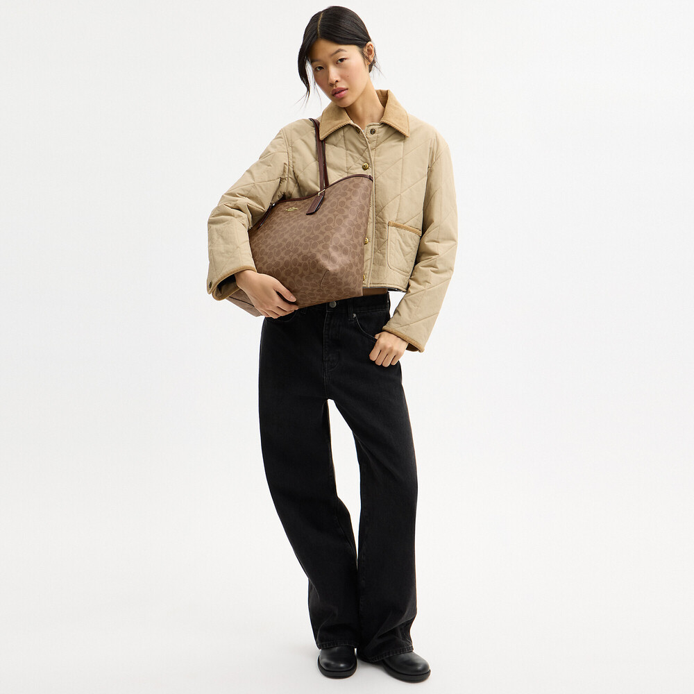 Coach Outlet City Tote Bag In Signature Canvas